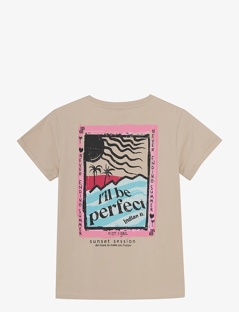 Indian Blue Jeans - T-shirt Backprint - short-sleeved t-shirts - sandshell - 1