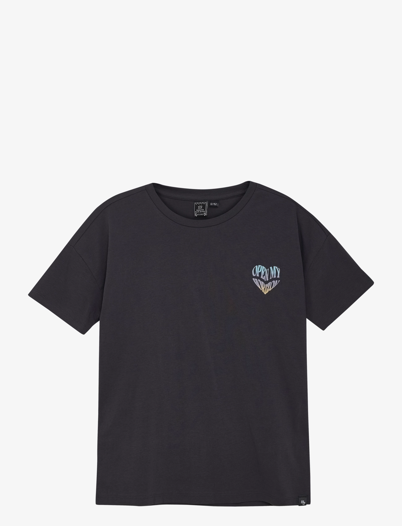 INDIAN Blau JEANS T-Shirt Backprint Schwarz - 116 - Kinder
