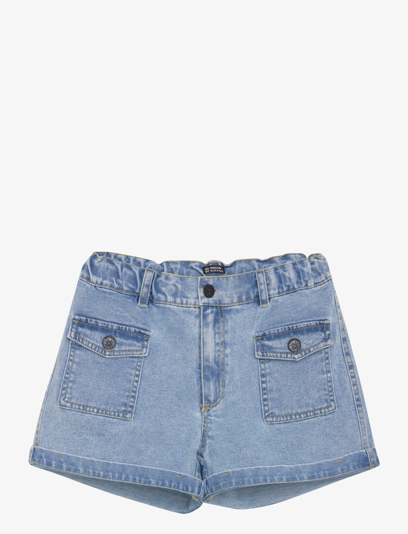 Indian Blue Jeans Denim Cargo Shorts Blue, 128, Unterteile, Blau - Pants, Kinder