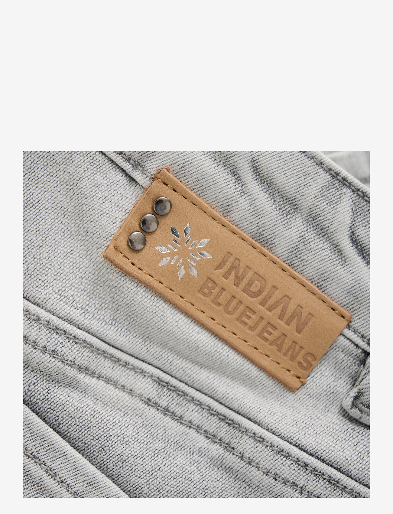 Indian Blue Jeans - Denim Shorts Wide Grey - denim shorts - light grey denim - 2