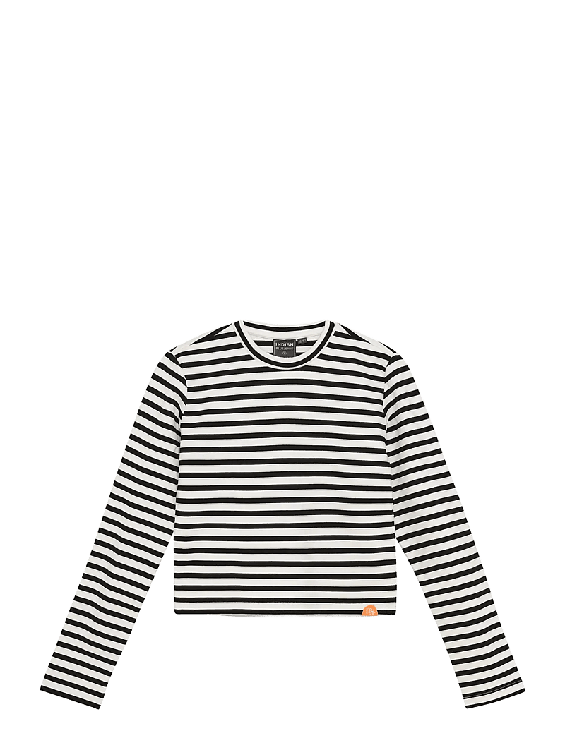 Indian Blue Jeans - Longsleeve Stripe - långärmade t-shirts - black - 0