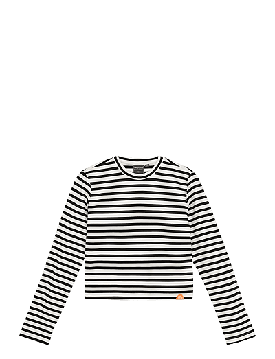 Indian Blue Jeans Longsleeve Stripe - Long-sleeved t-shirts - BLACK / white