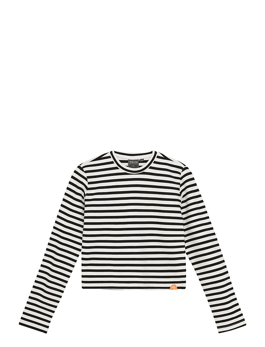 Indian Blue Jeans - Longsleeve Stripe - długi rękaw - black - 0
