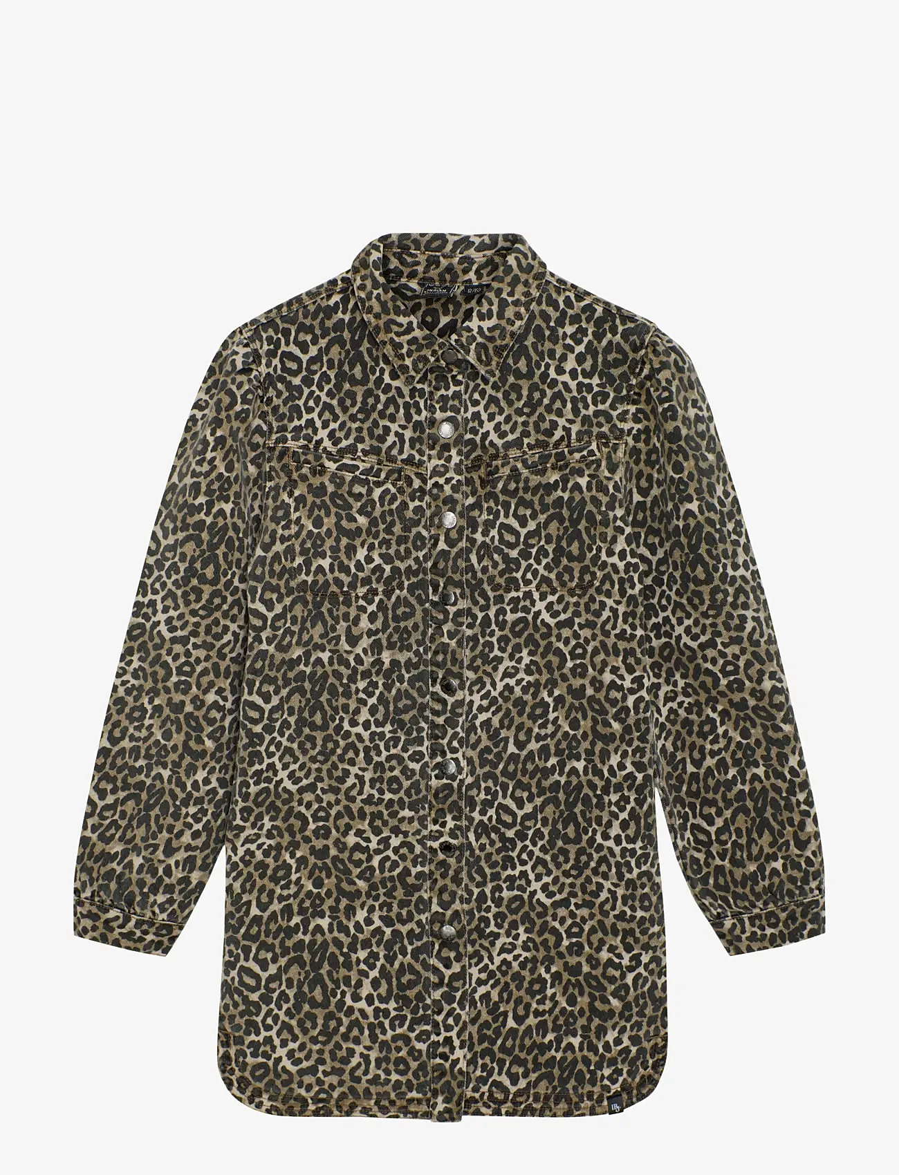 Indian Blue Jeans - Dress Leopard - långärmade vardagsklänningar - cornstalk - 1