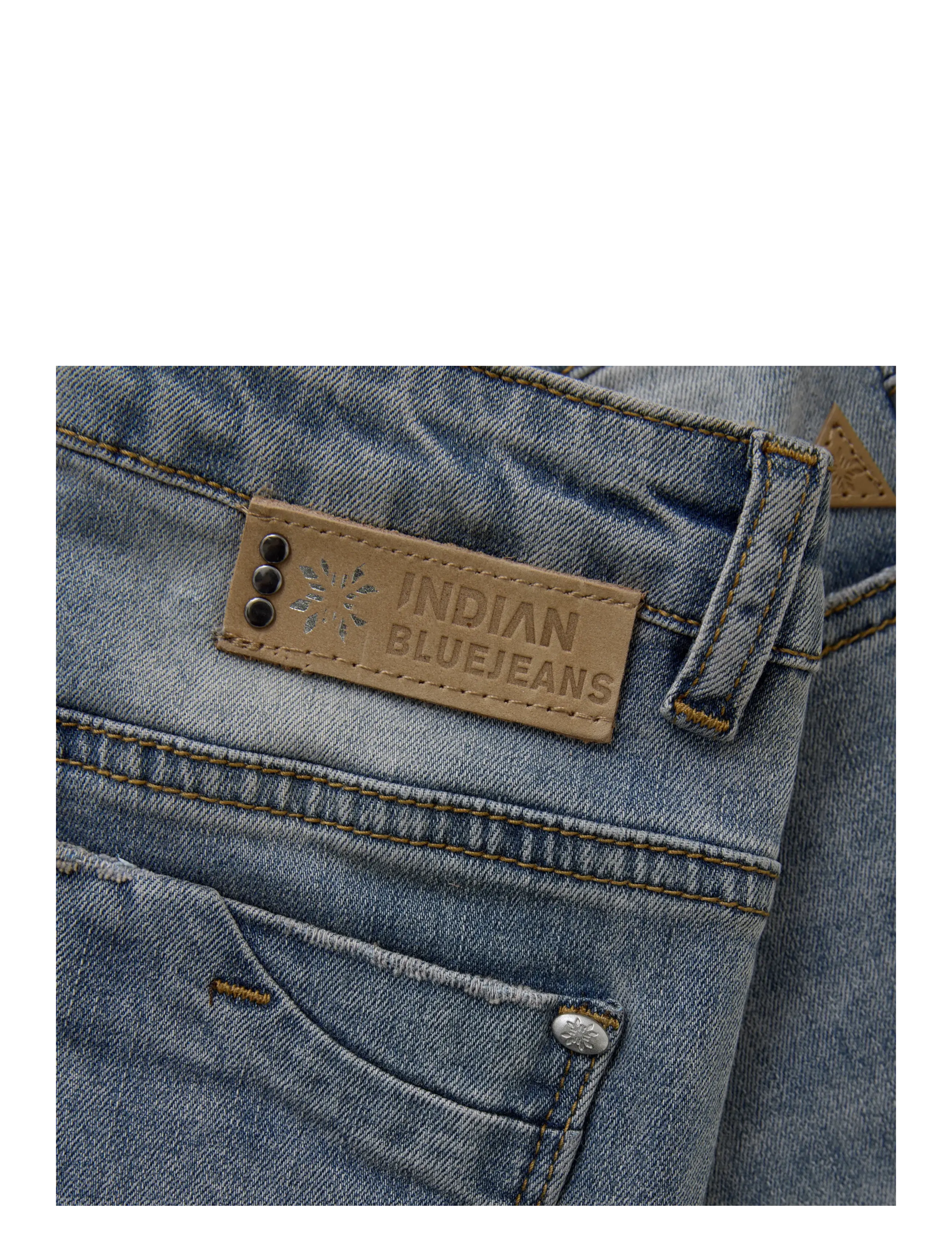 Indian Blue Jeans - Flared Fit Medium Denim - bootcut-gallabuxur - medium denim - 3