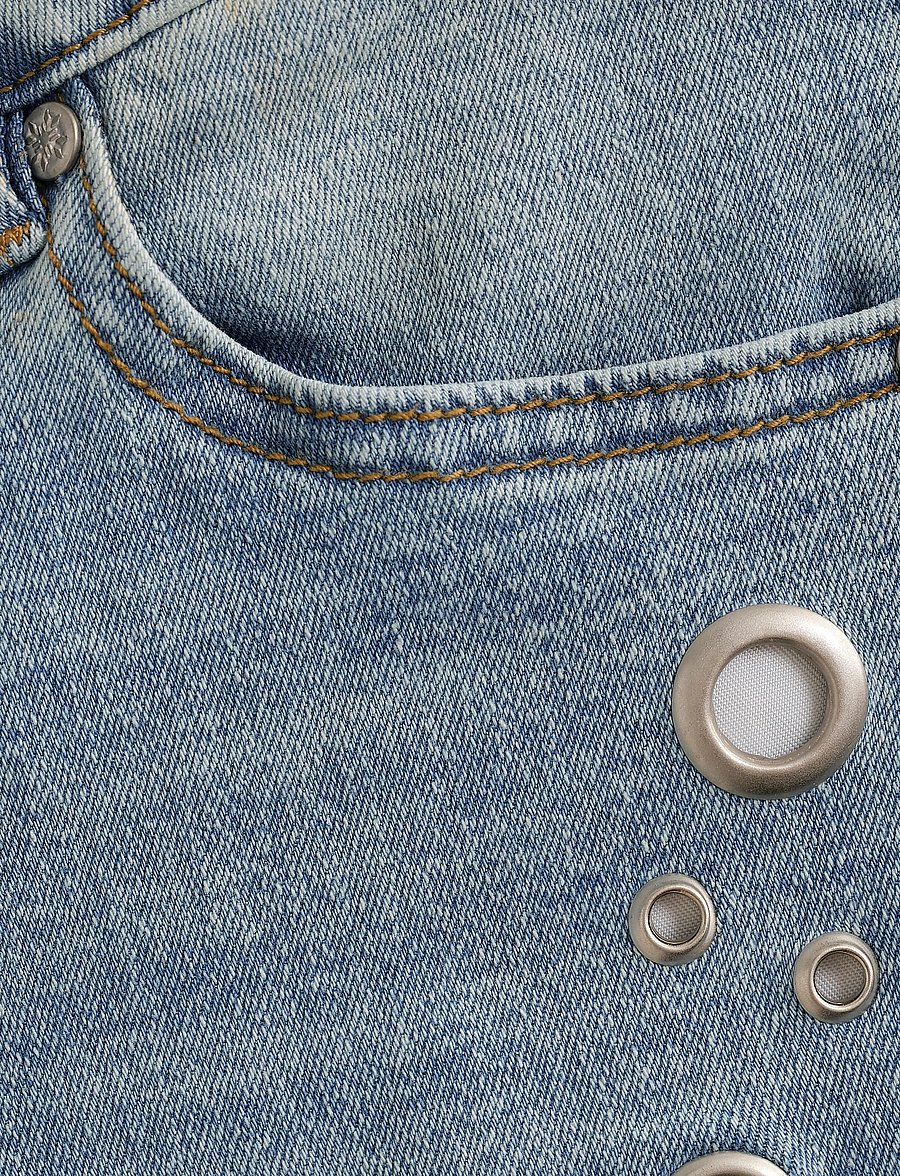 Indian Blue Jeans - Wide Fit Eyelets - džinsi ar platām starām - medium denim - 3