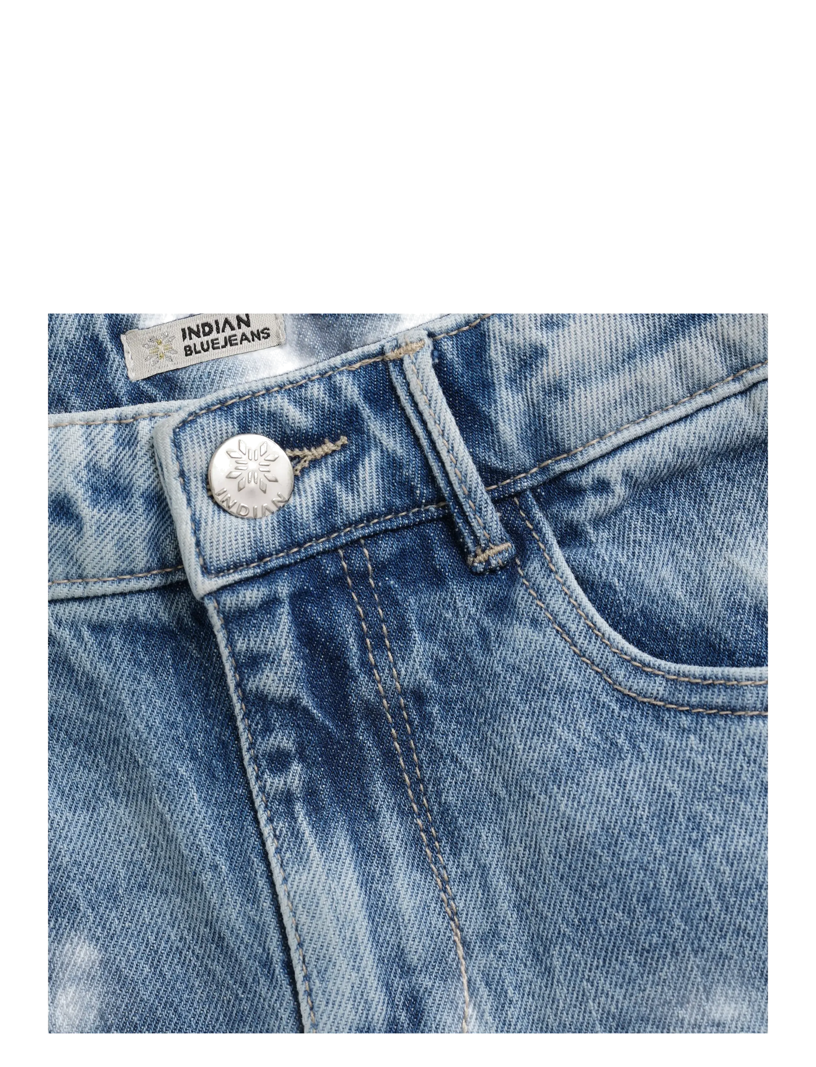 Indian Blue Jeans - Wide Fit Medium Denim - laia säärega teksad - medium denim - 3