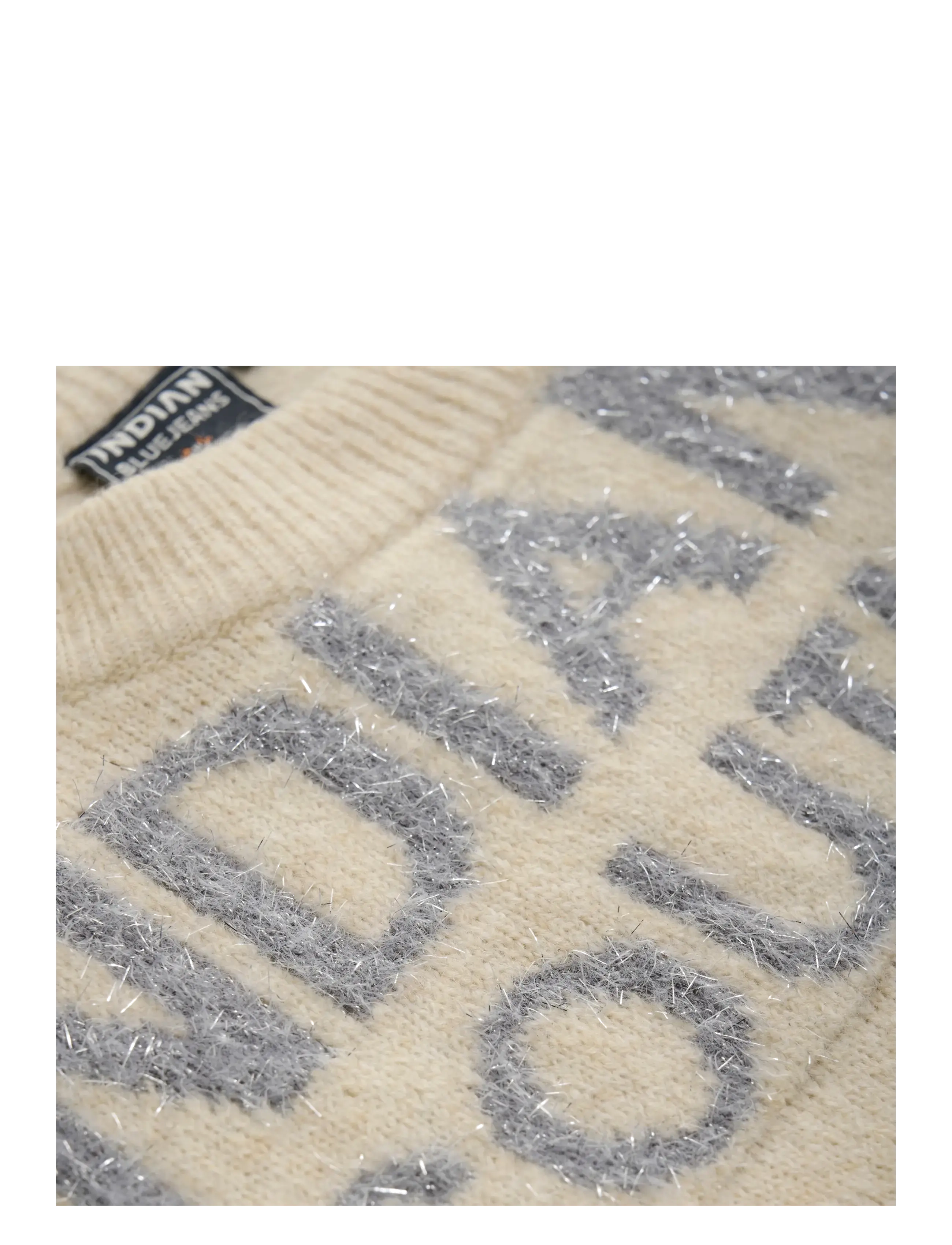 Indian Blue Jeans - Knitted Sweater Text - sweatshirts - sandshell - 3