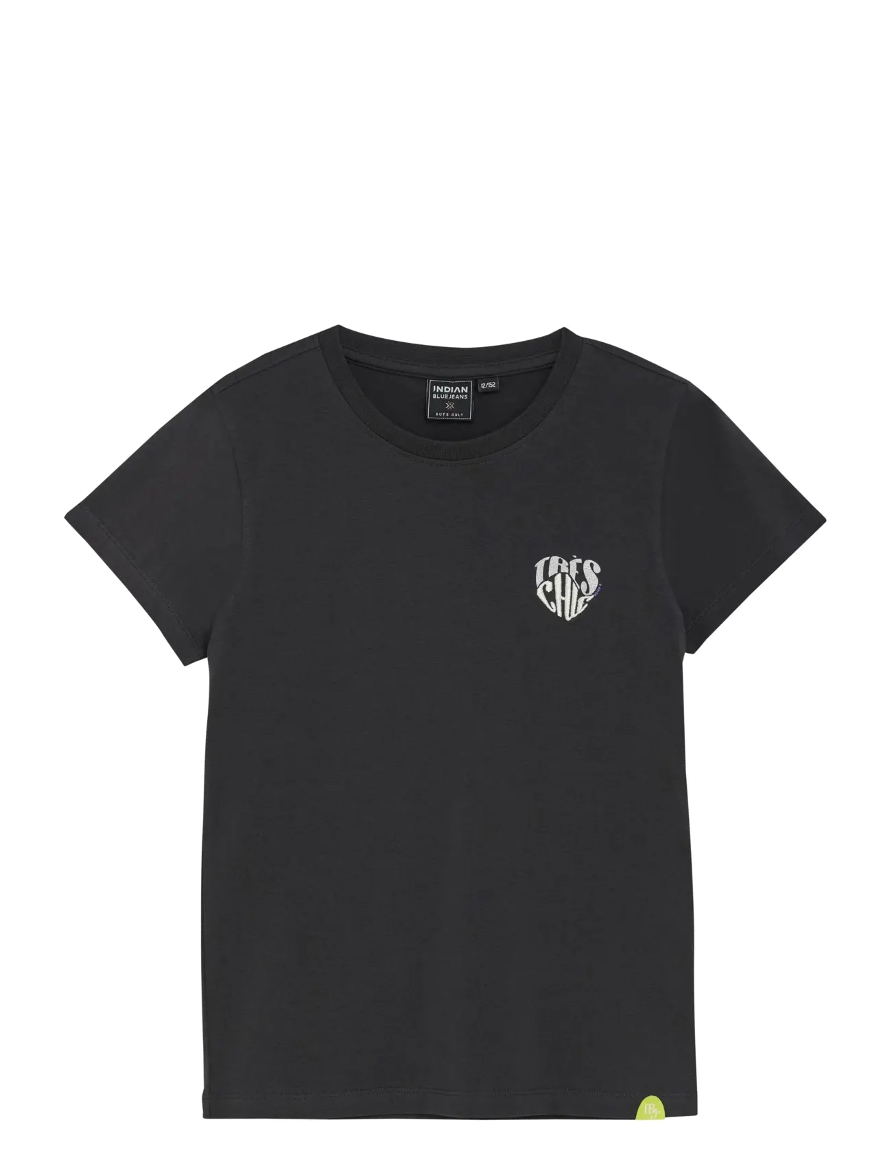 INDIAN Blau JEANS T-Shirt Glitterprint Schwarz - 116 - Kinder