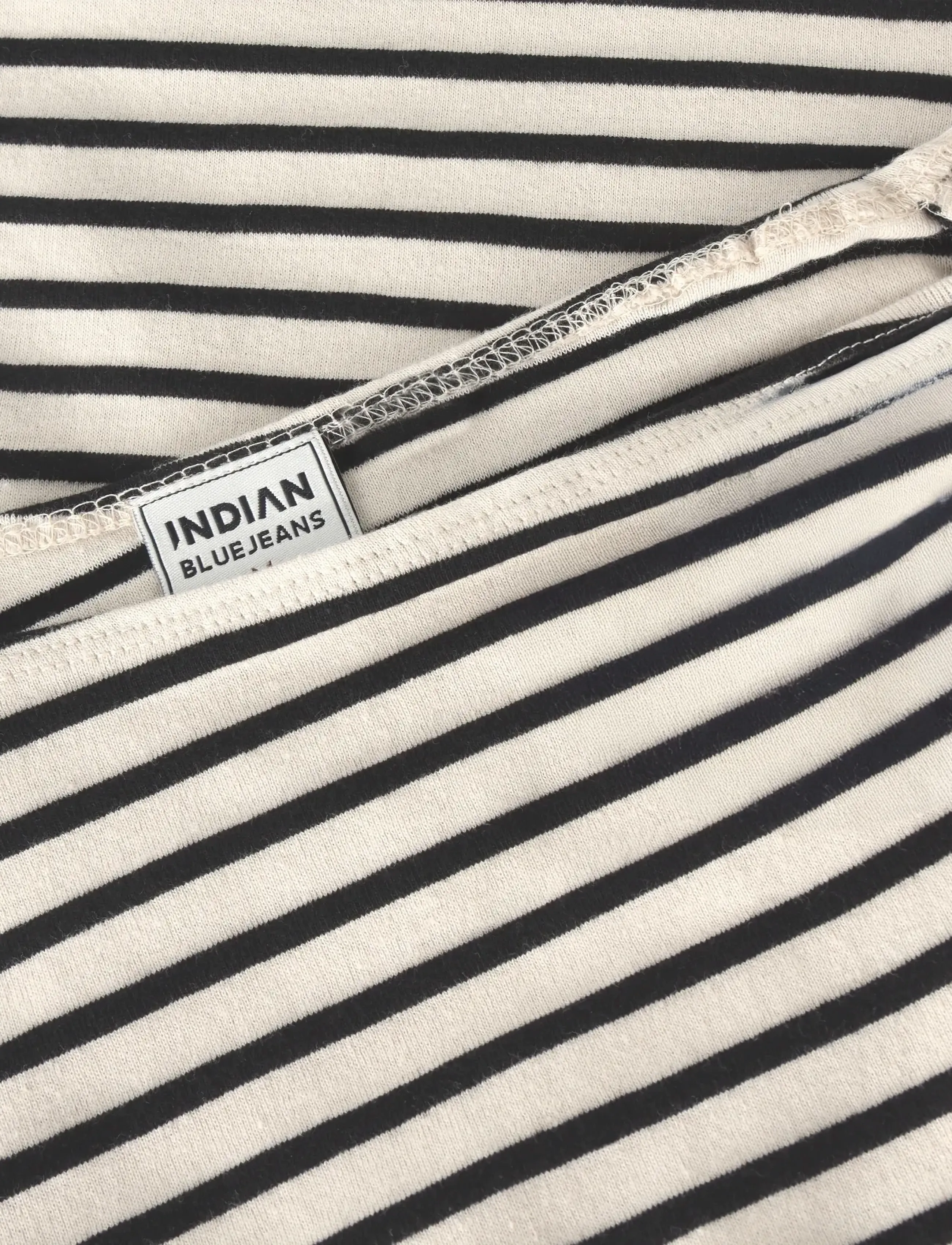 Indian Blue Jeans - Longsleeve Offshoulder Stripe - langärmelig - sandshell - 4