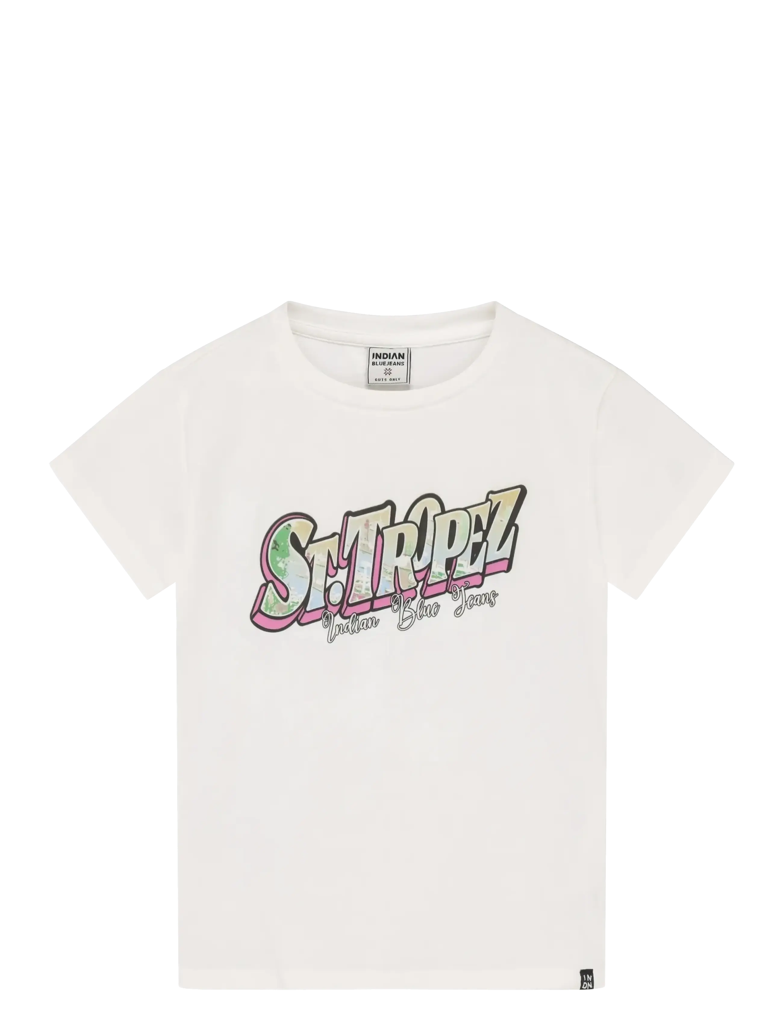Indian Blue Jeans T-shirt Print - Kleidung - CLOUD / white