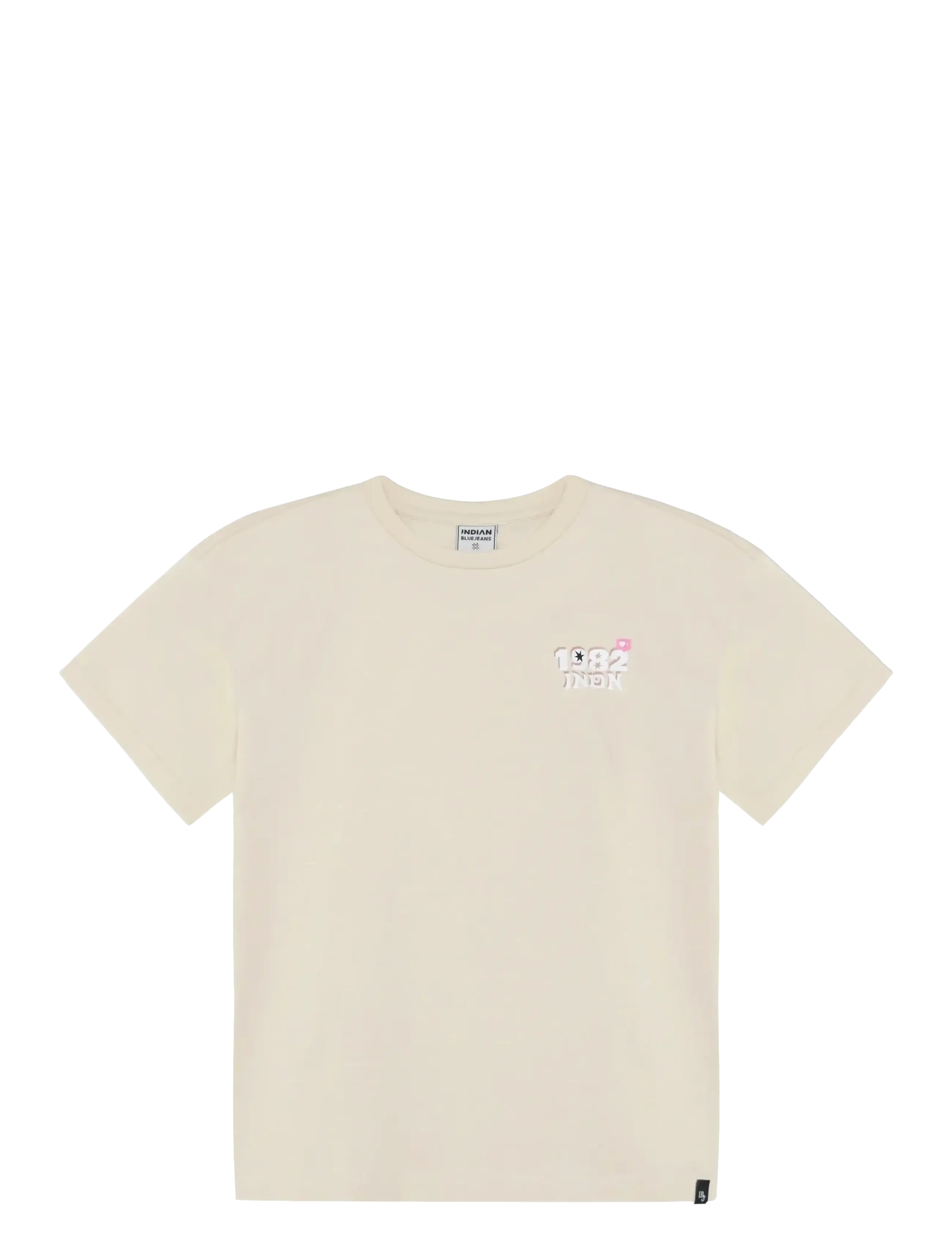 INDIAN Blau JEANS T-Shirt Festival Beige - 128 - Kinder