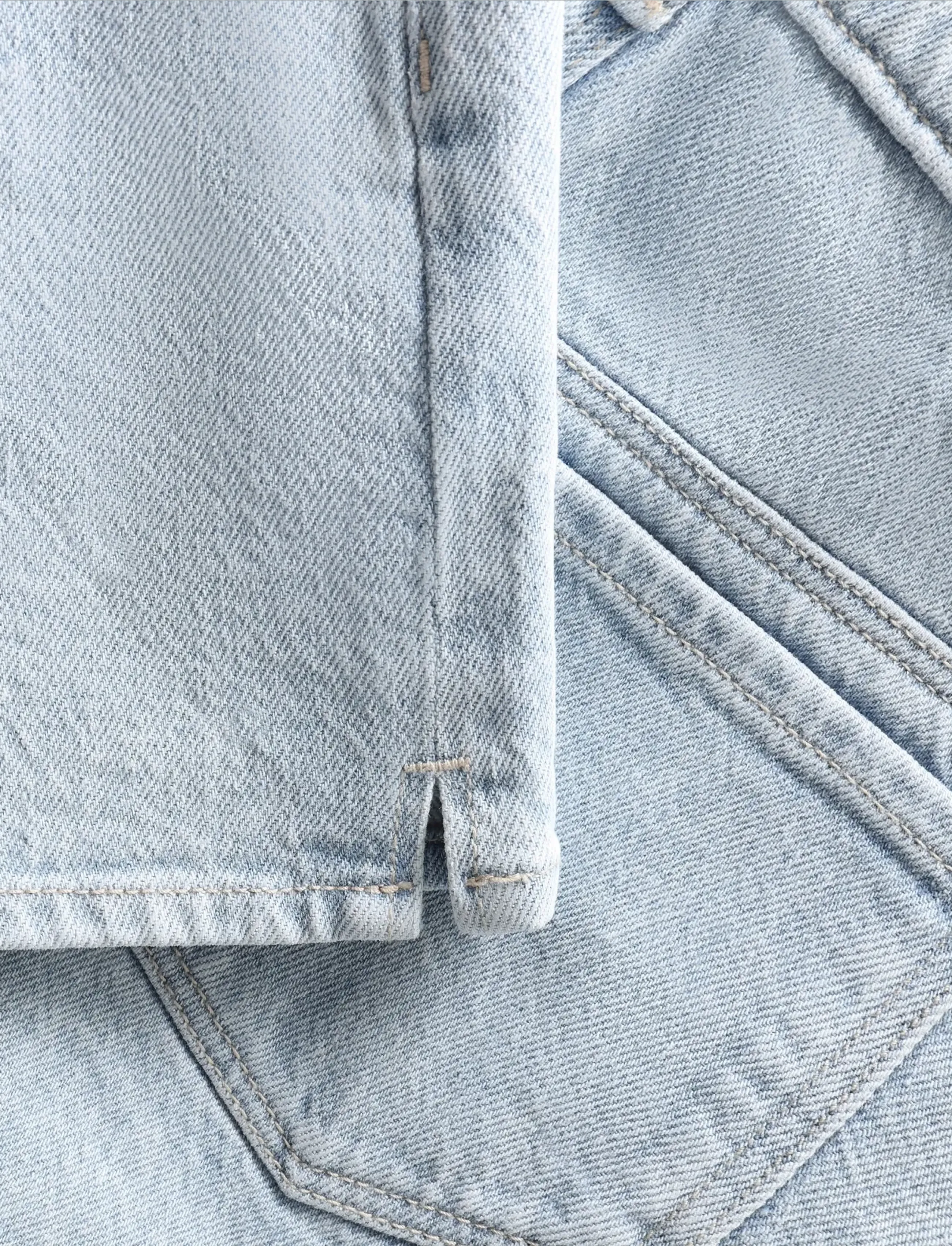 Indian Blue Jeans - Wide Denim Short Light - denim shorts - used light denim - 4
