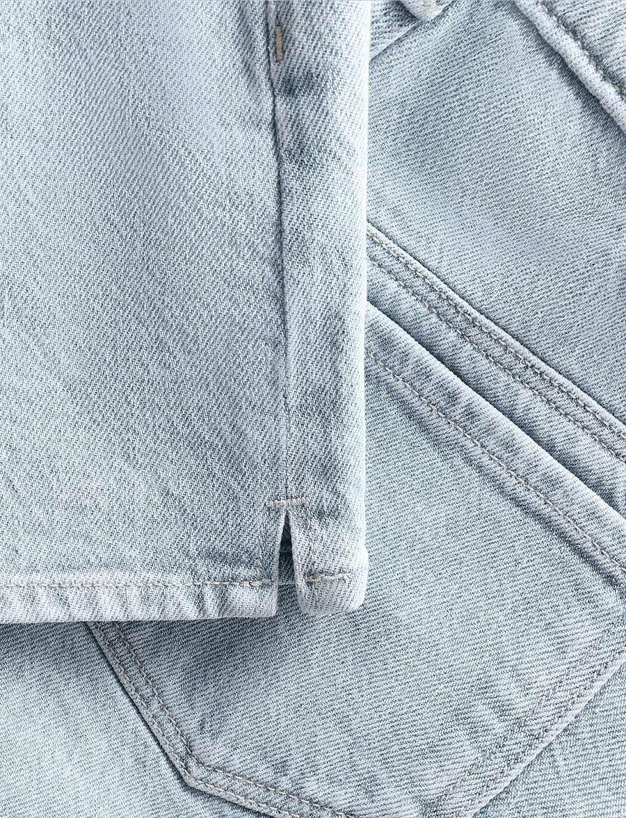 Indian Blue Jeans - Wide Denim Short Light - denimshorts - used light denim - 4