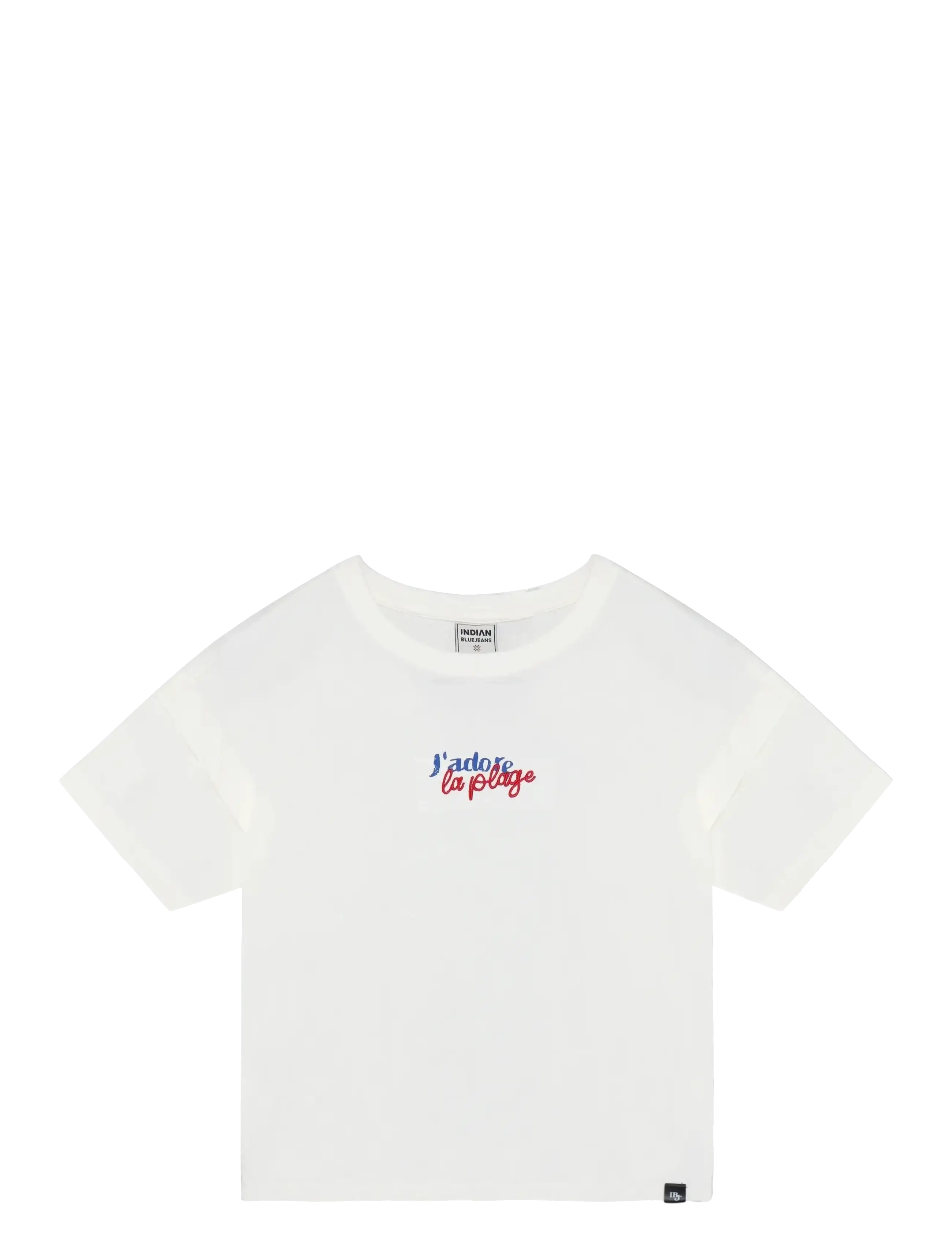 INDIAN Blau JEANS T-Shirt Plage Weiß - 104 - Kinder