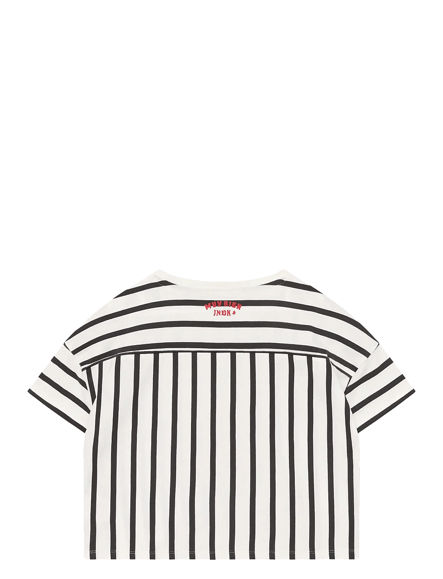 Indian Blue Jeans - T-shirt Vertical Stripe - short-sleeved t-shirts - cloud - 2