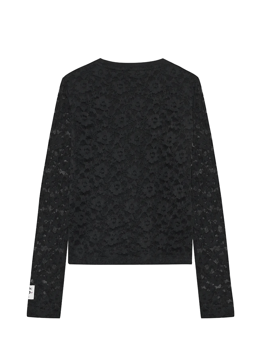Indian Blue Jeans - Longsleeve Lace - langärmelig - black - 1