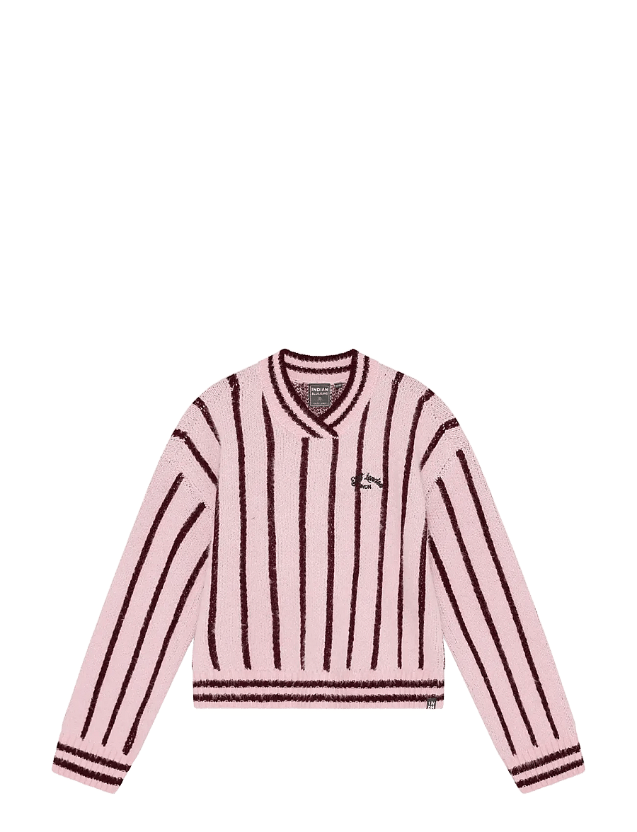 Indian Blue Jeans - Knitwear Fuzzy Stripe - pullover - flushing pink - 0
