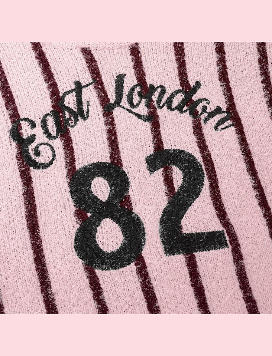 Indian Blue Jeans - Knitwear Fuzzy Stripe - pullover - flushing pink - 2