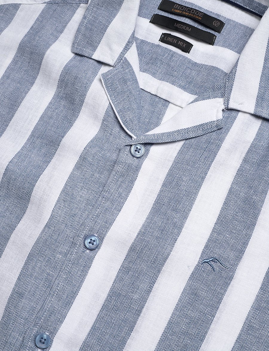 INDICODE - INCarlui - leinenhemden - copen blue - 3