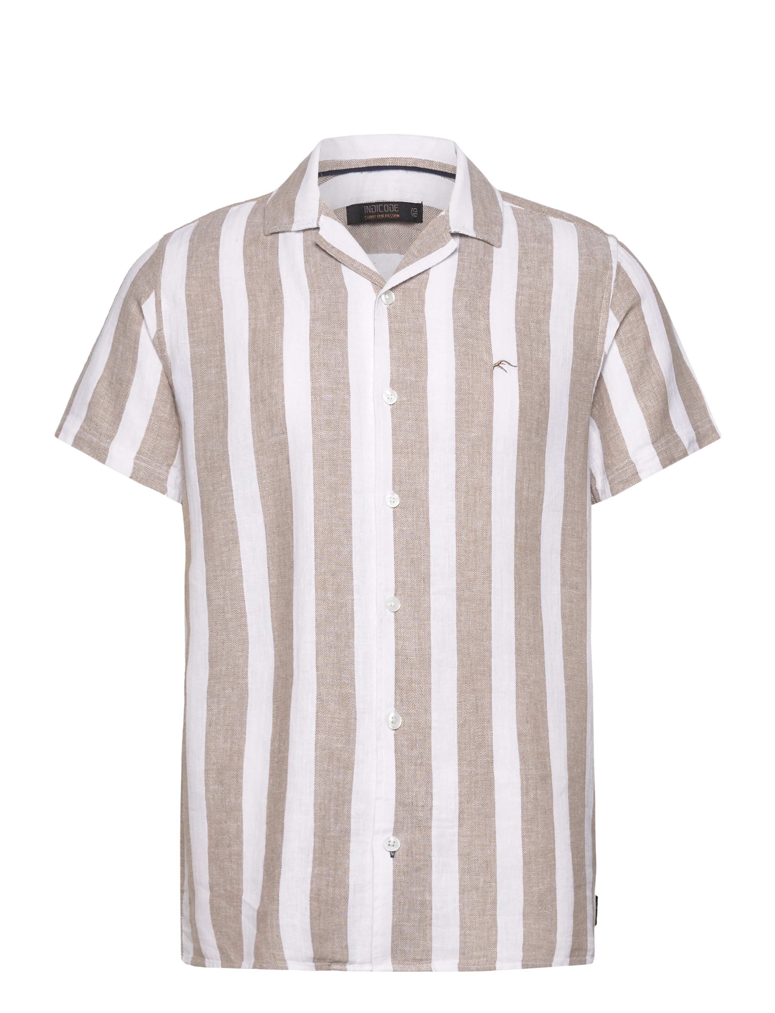 INDICODE Incarlui, L, Beige, Skjorter > Kortærmede, Herre