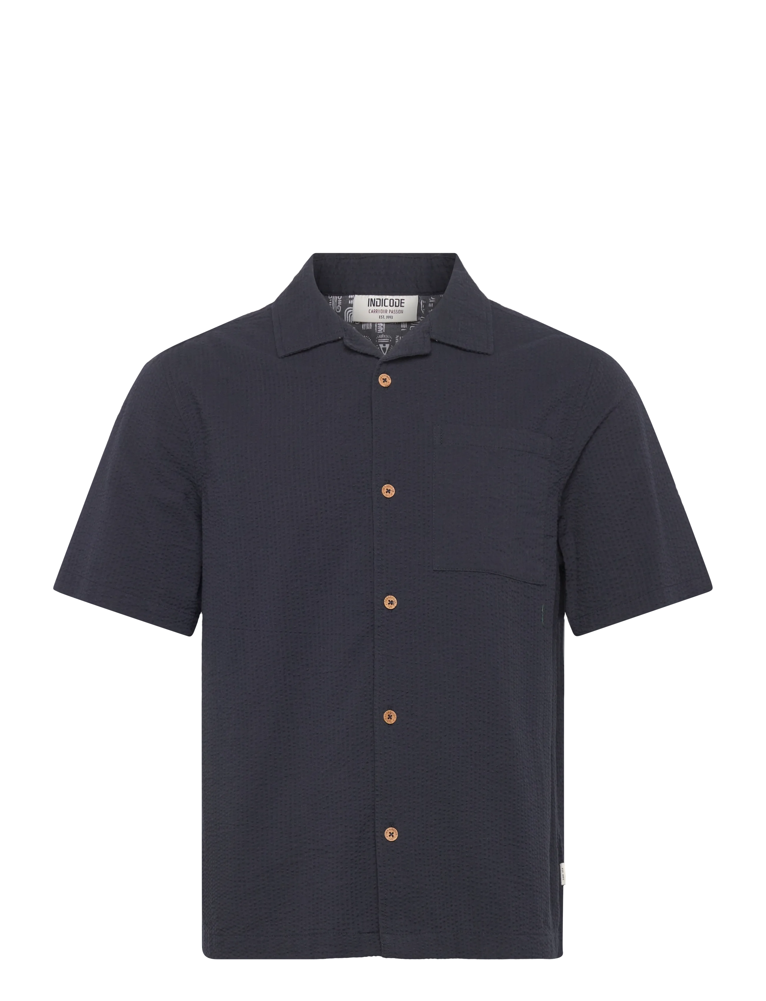 INDICODE - INDrill - short-sleeved shirts - navy - 1