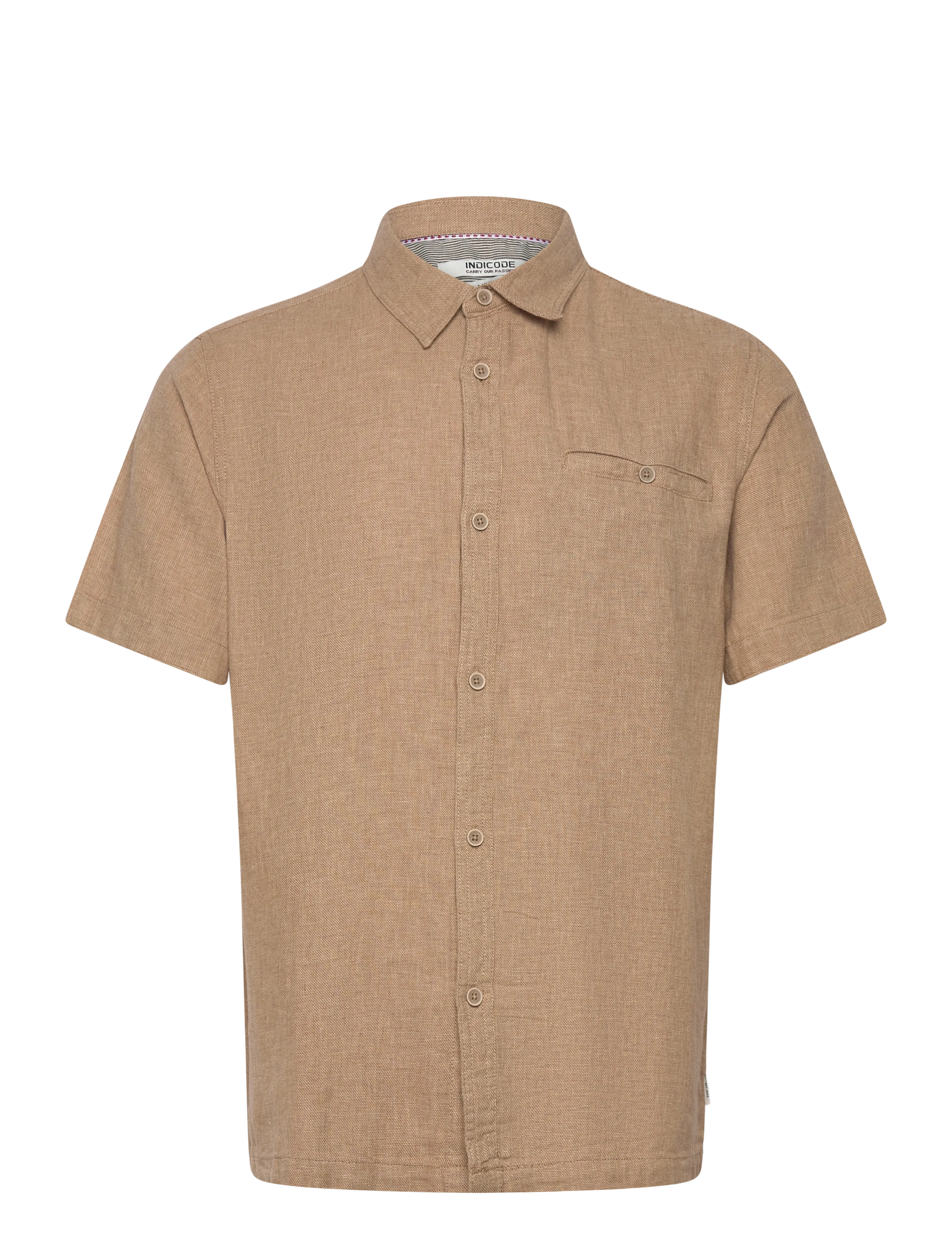 INDICODE Intrope Shirt S/S Braun - M - Herren