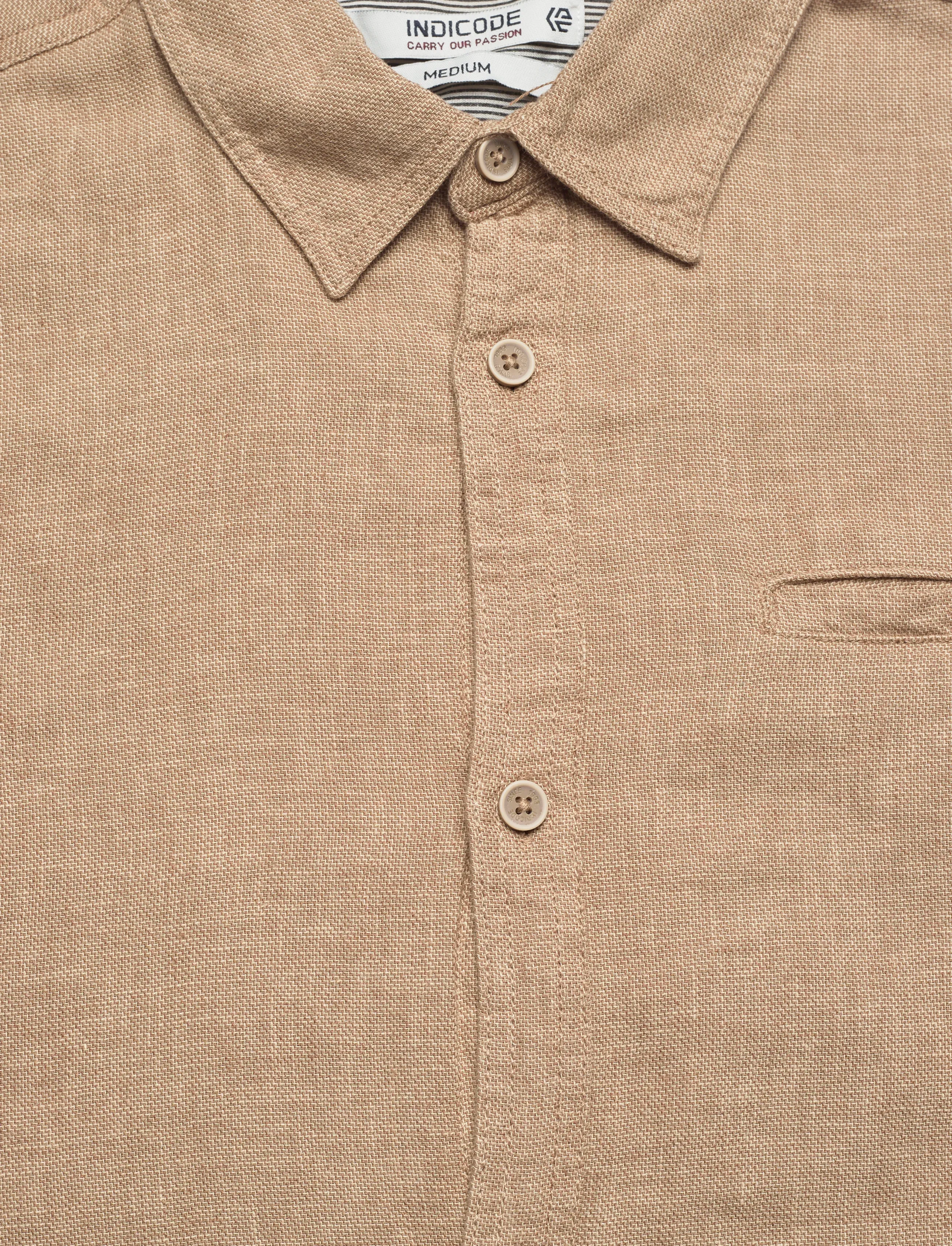 INDICODE - INTrope Shirt S/S - linen shirts - kelp - 5