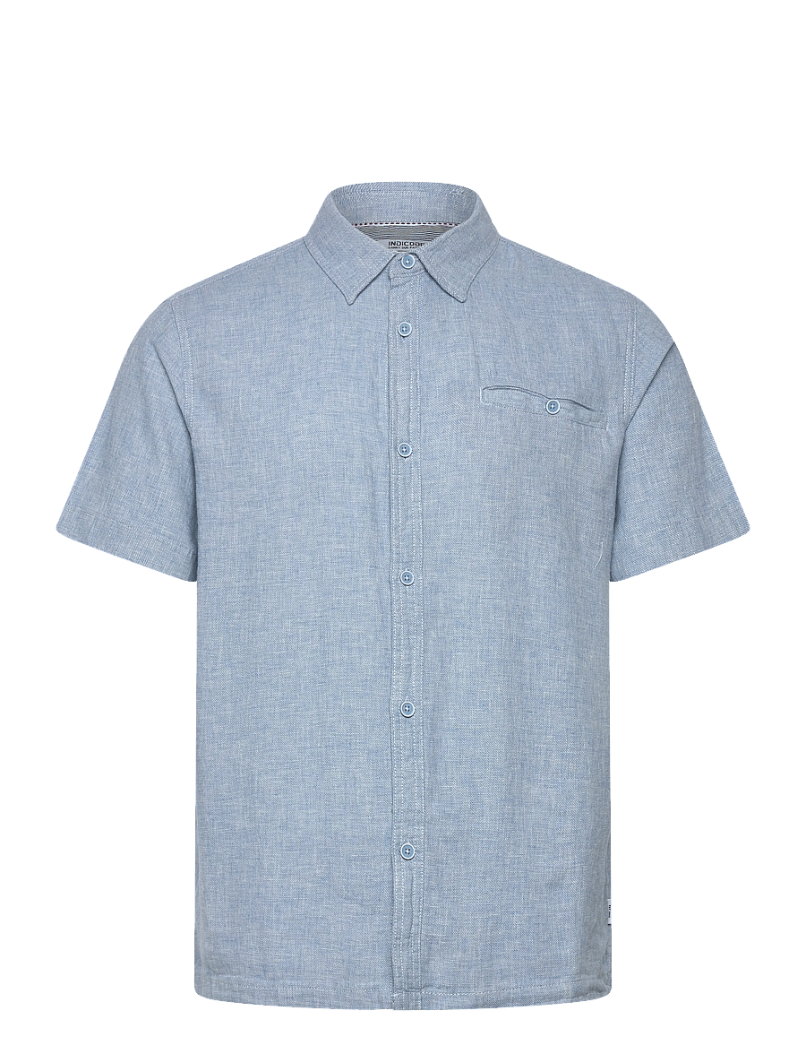 INDICODE - INTrope Shirt S/S - randiga skjortor - sky way - 1