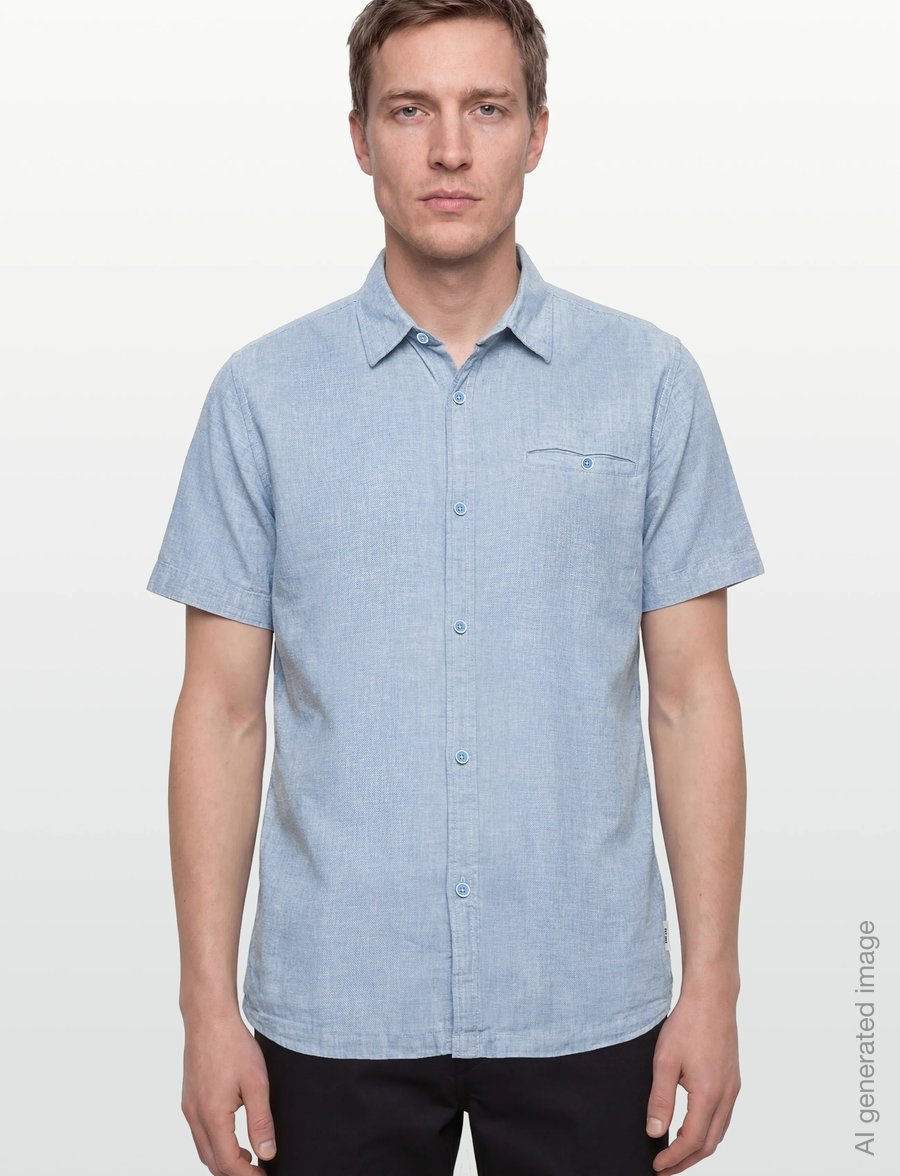 INDICODE - INTrope Shirt S/S - randiga skjortor - sky way - 3