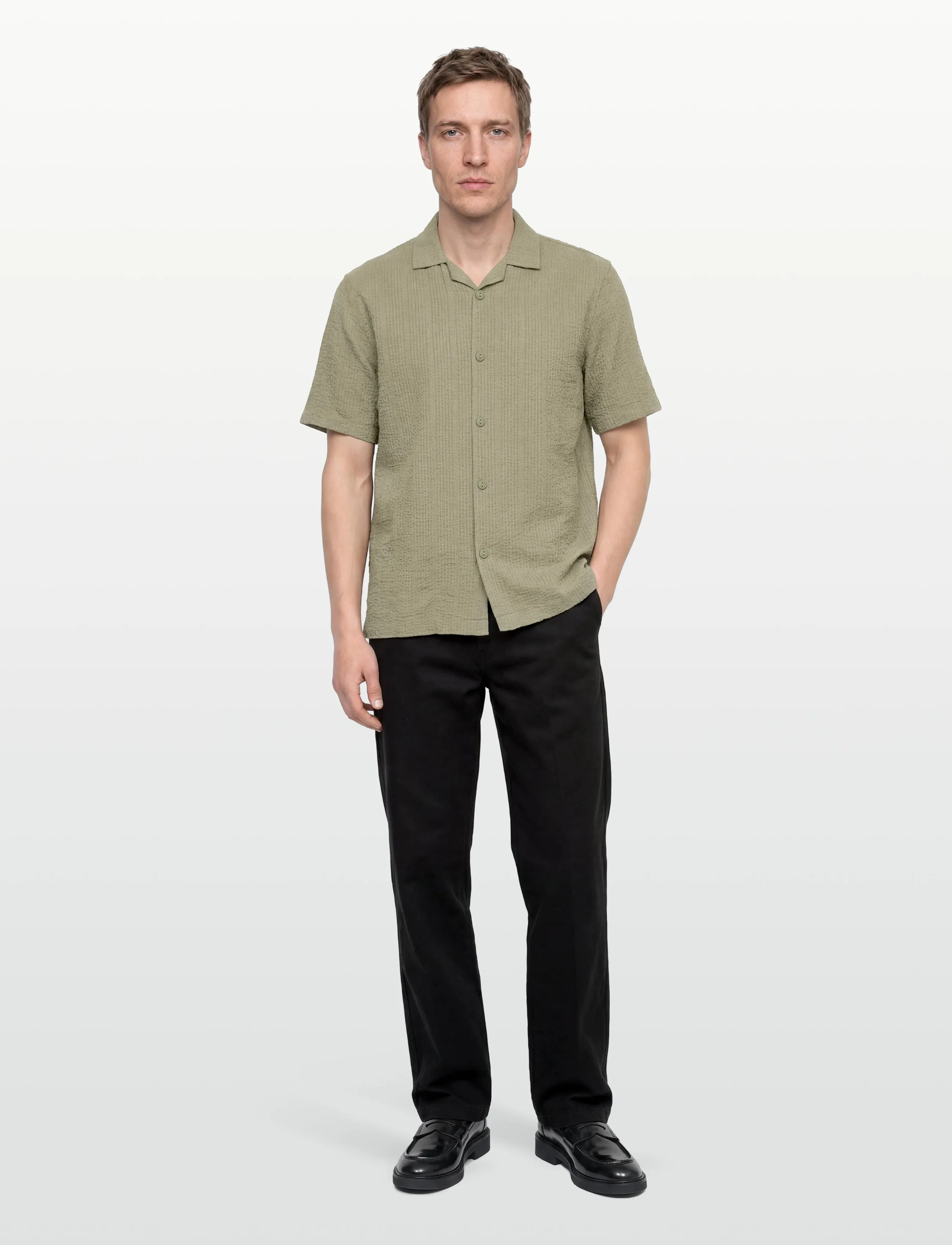 INDICODE Inwaves Shirt, M, Shirts, Khakigrün - Casual Männerswear