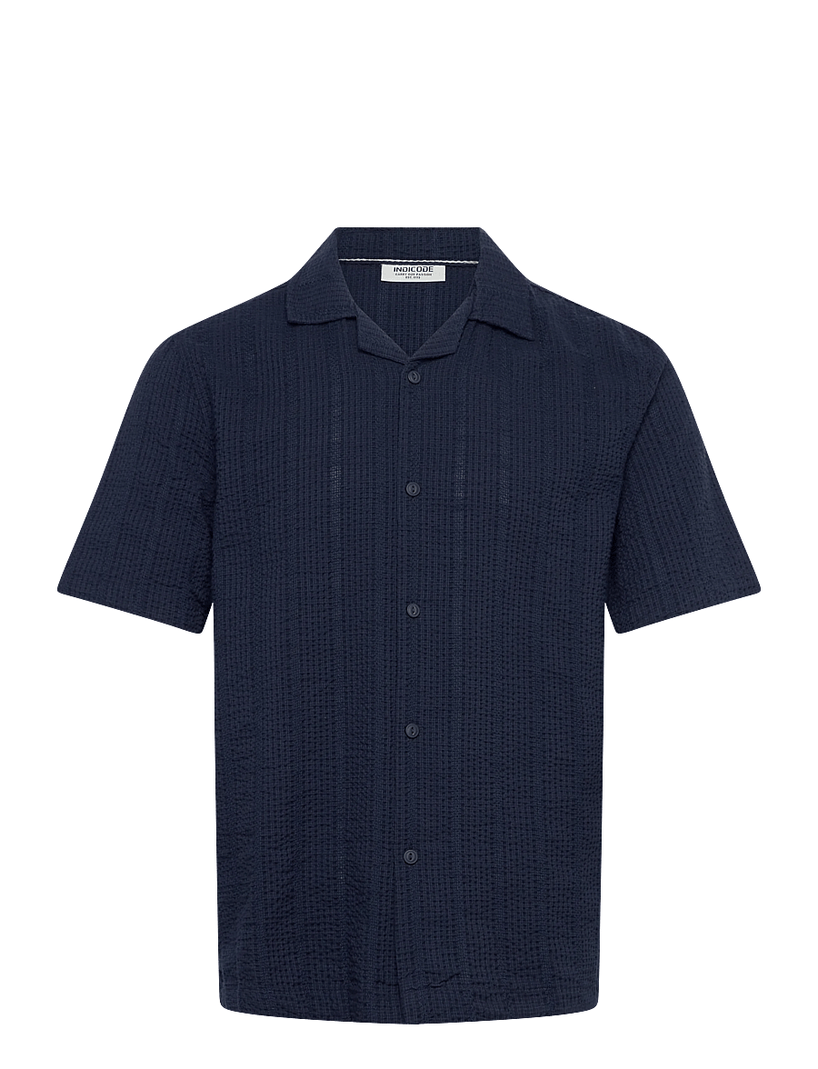 INDICODE - INWaves Shirt - kortærmede skjorter - sky captain - 1