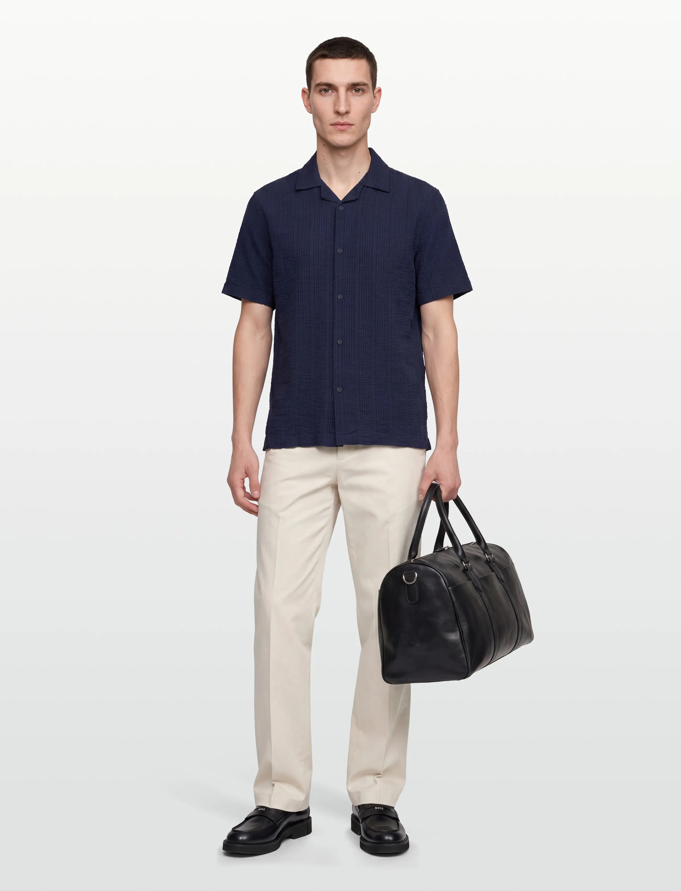 INDICODE Inwaves Shirt, XXL, Shirts, Marineblau - Casual Männerswear