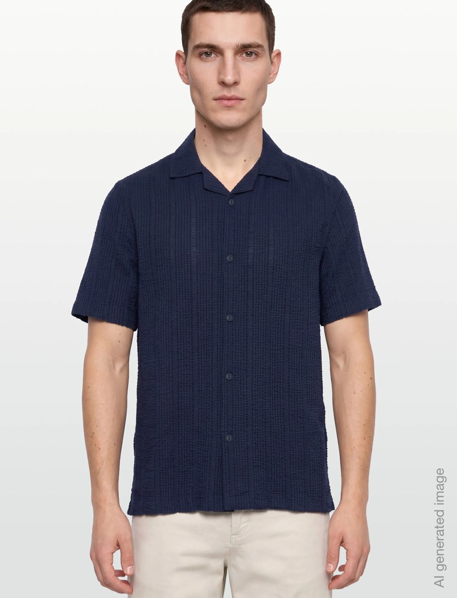 INDICODE - INWaves Shirt - kortærmede skjorter - sky captain - 3