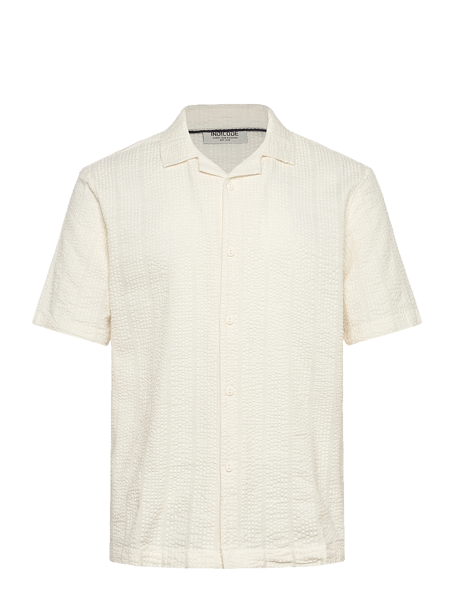 INDICODE - INWaves Shirt - kortærmede skjorter - vanilla ice - 1