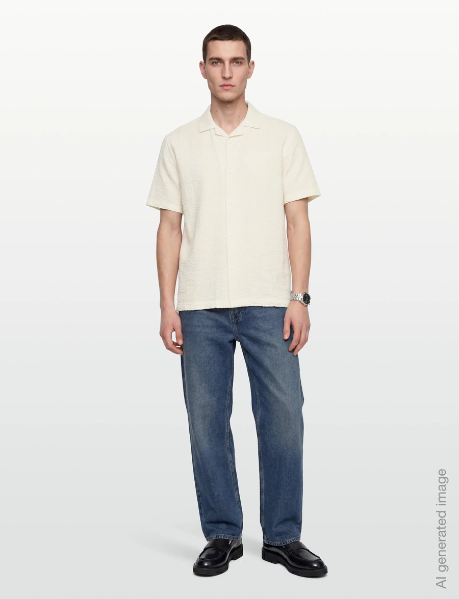 INDICODE - INWaves Shirt - kortærmede skjorter - vanilla ice - 0