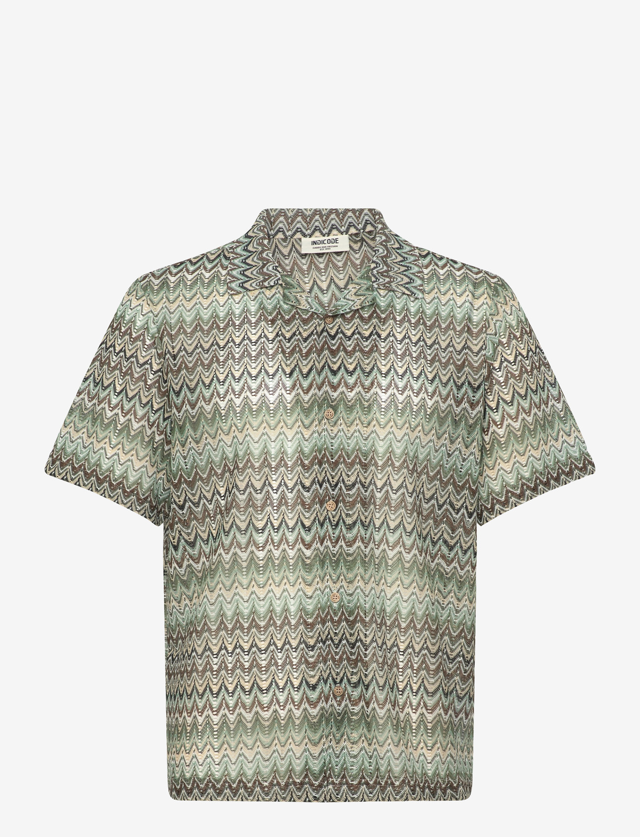 INDICODE - INShosh - hemden mit muster - sea spray - 0