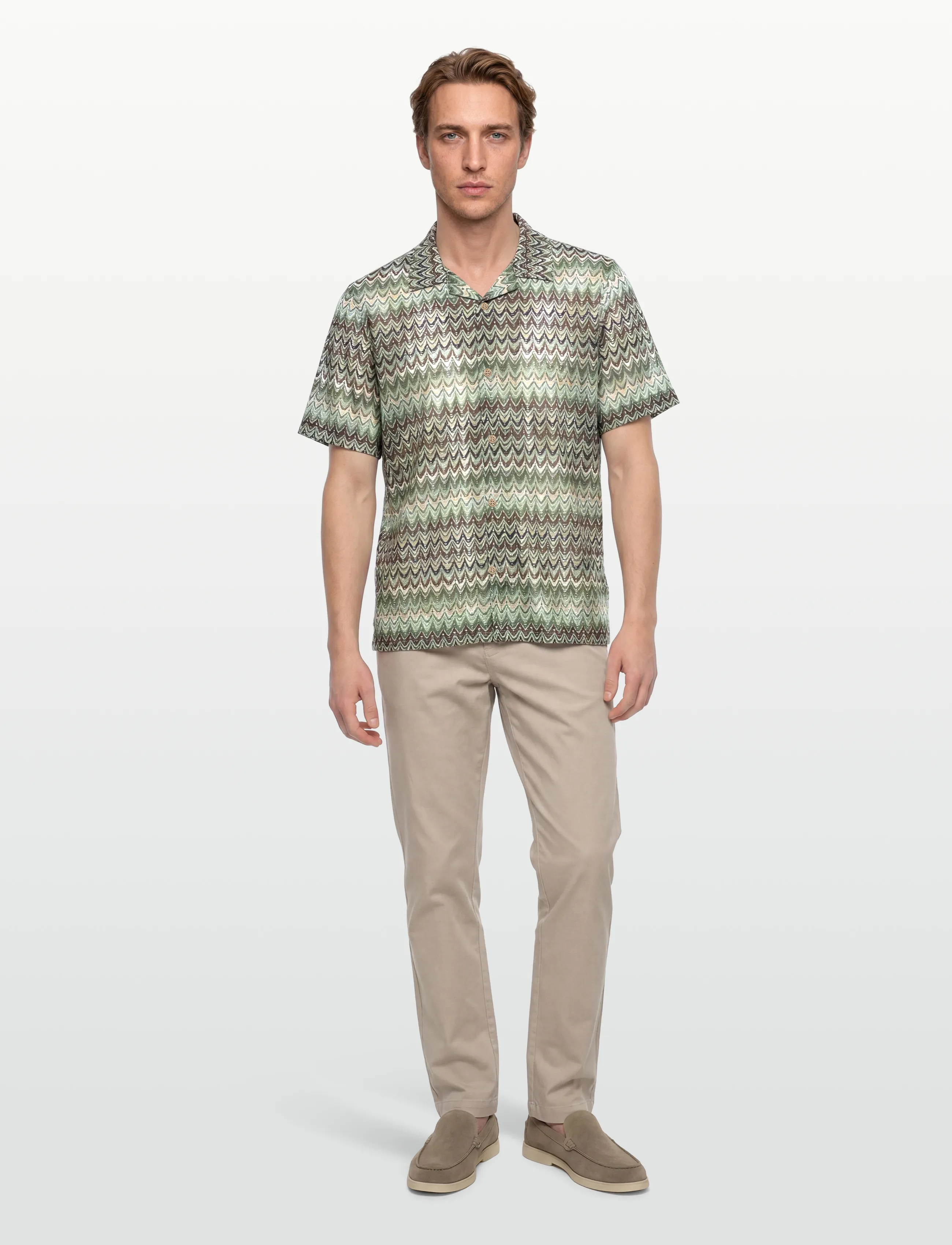 INDICODE INShosh - Hemden mit Muster - SEA SPRAY / green