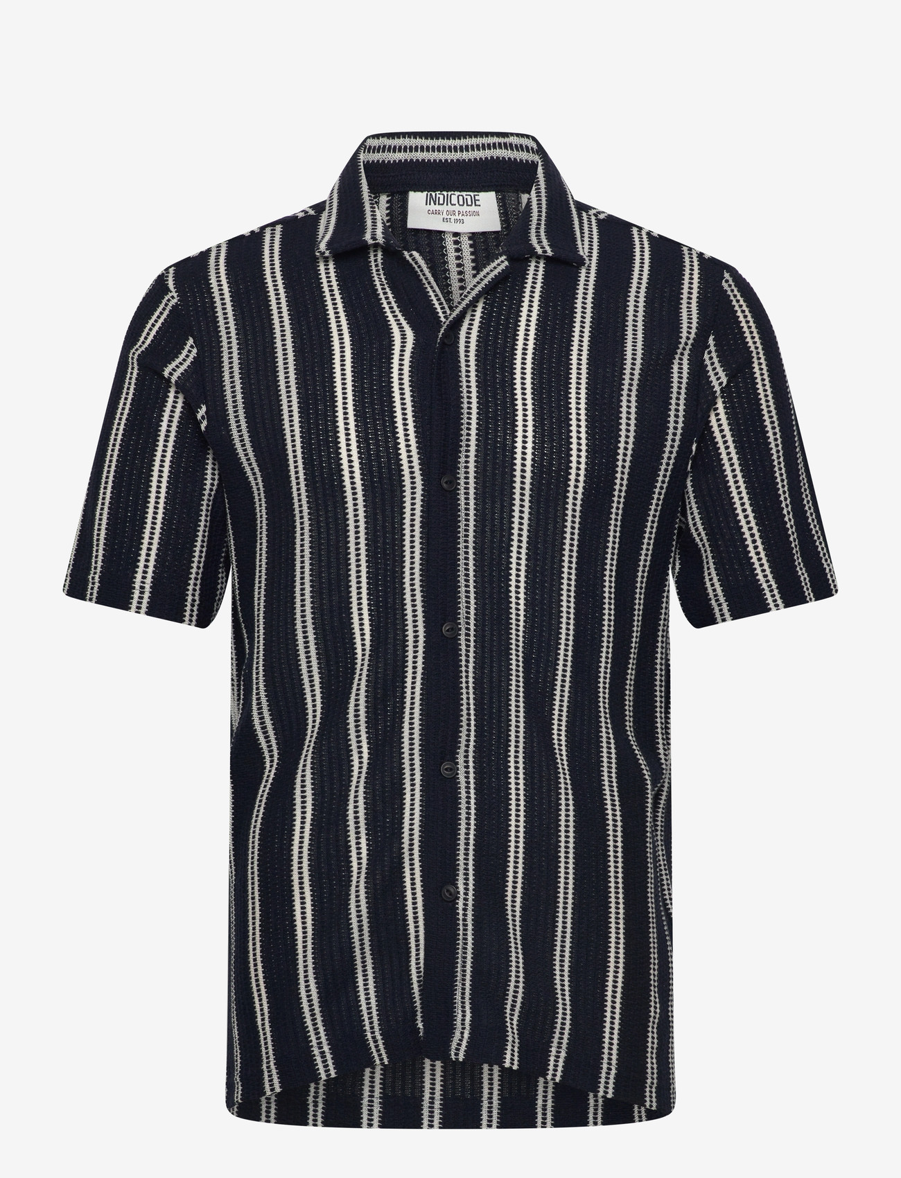 INDICODE - INOlly ss shirt - gestreifte hemden - sky captain - 0