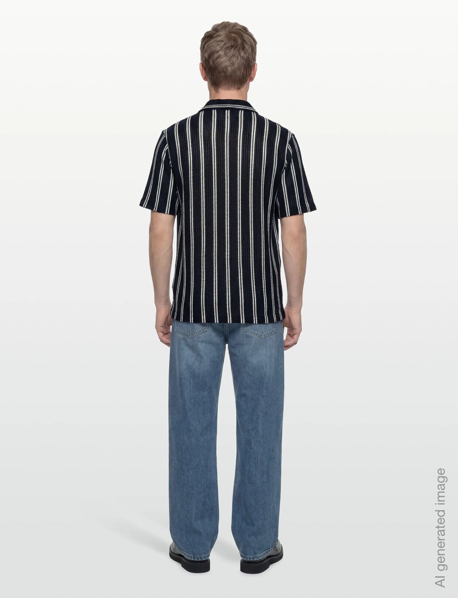 INDICODE - INOlly ss shirt - gestreifte hemden - sky captain - 4