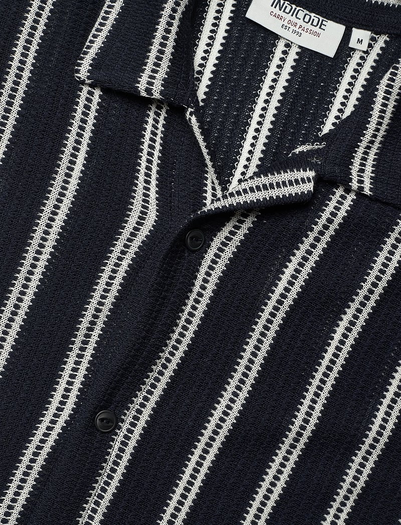 INDICODE - INOlly ss shirt - gestreifte hemden - sky captain - 3