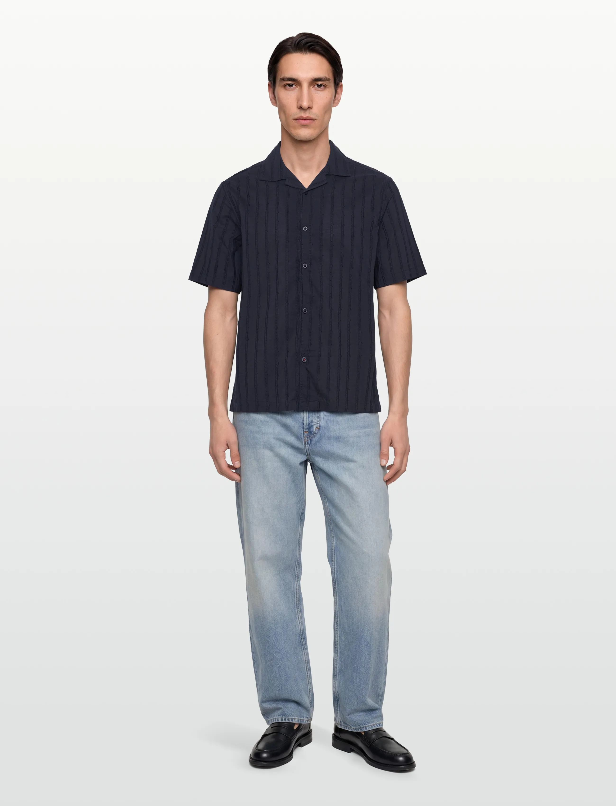 INDICODE Incurtano, S, Shirts, Marineblau - Casual Männerswear
