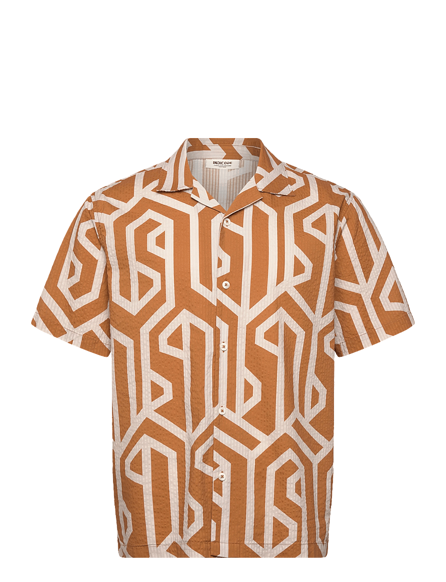 INDICODE - INGraphic - mønstrede skjorter - camel - 1
