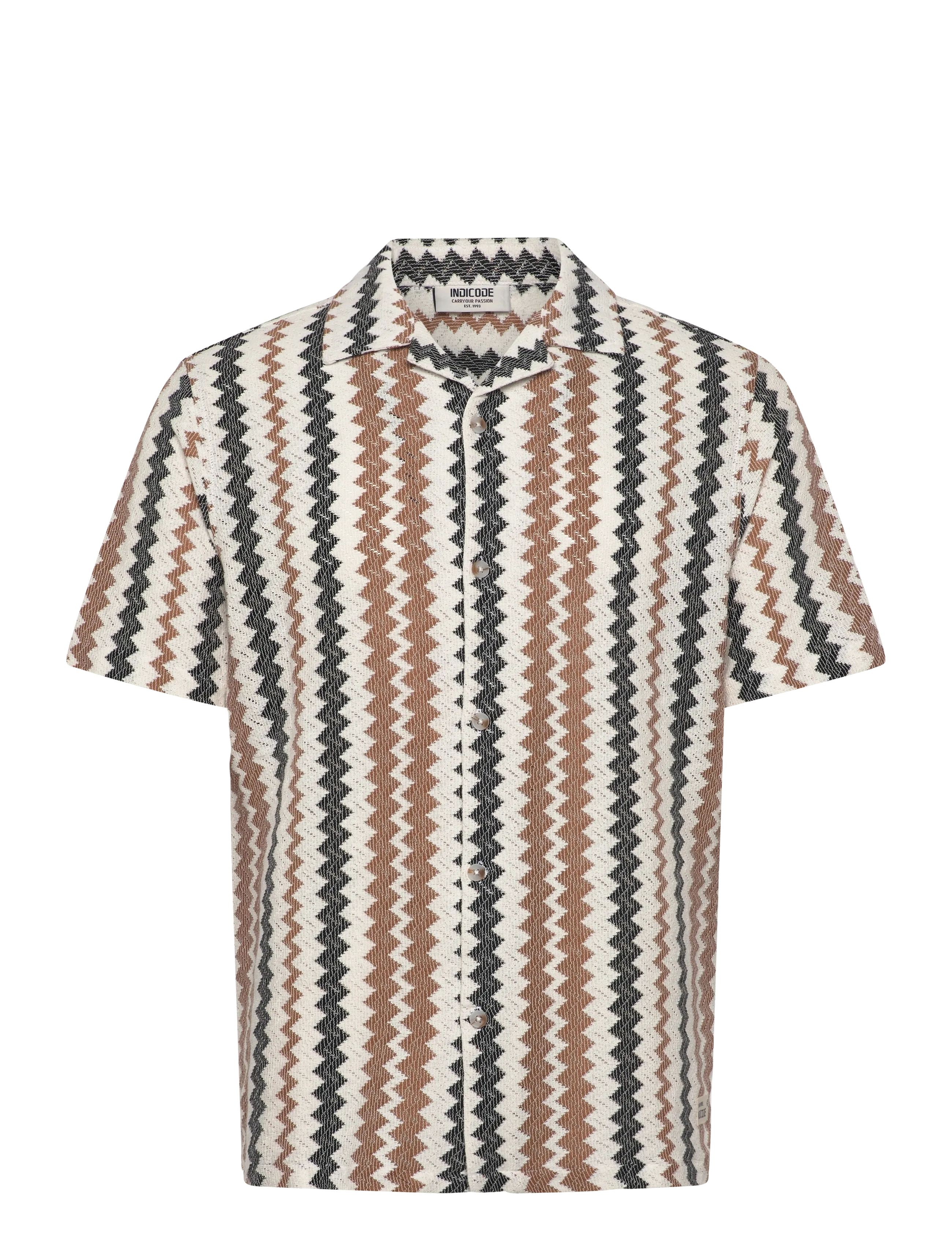 INDICODE INKilauea - Pattern shirts - CAMEL / cream