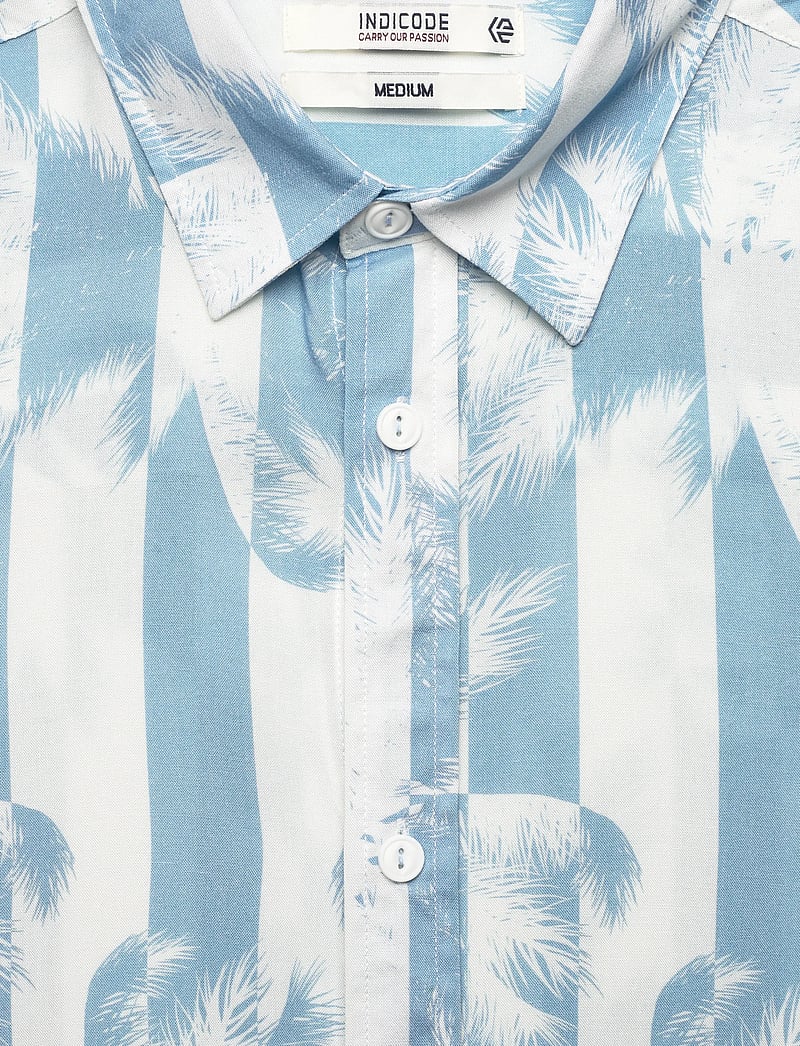 INDICODE - INBlocks - mønstrede skjorter - parisian blue - 2