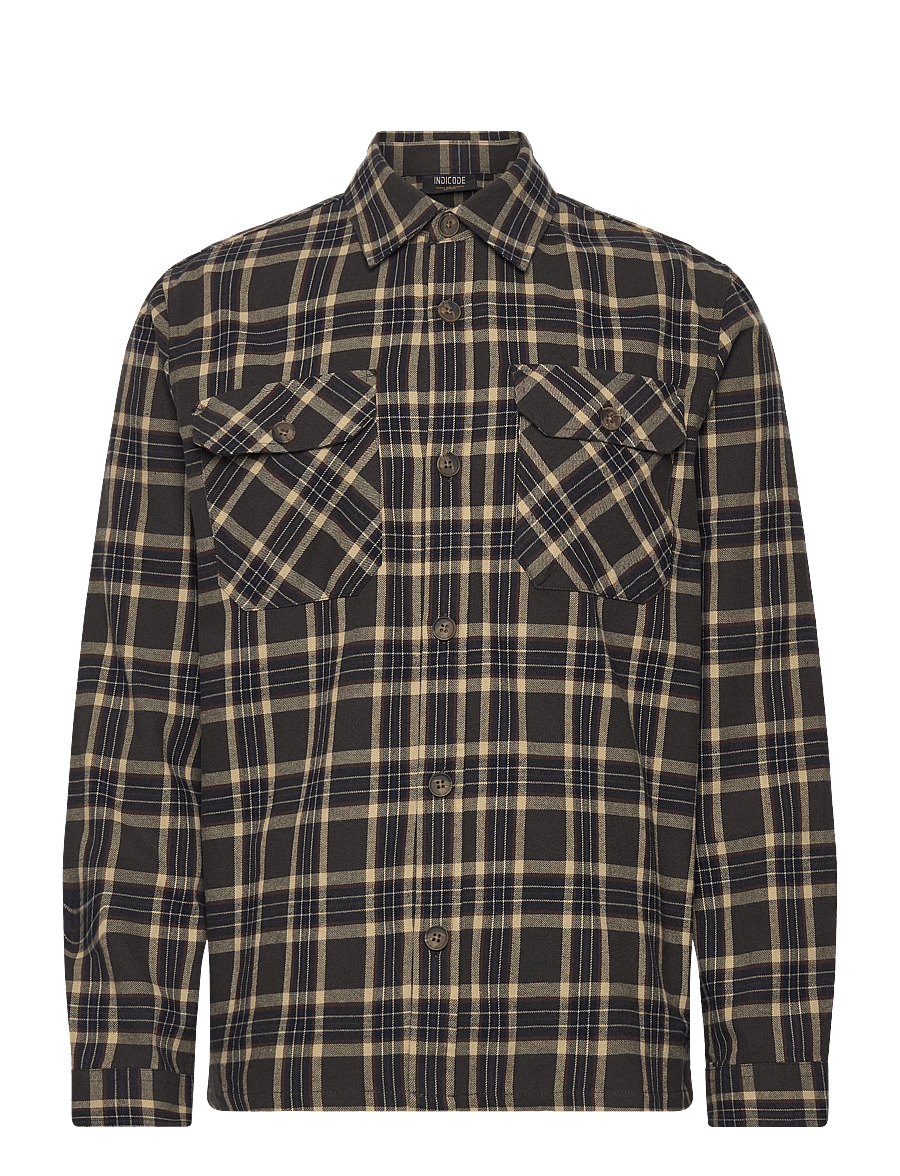 INDICODE - INLumber - flannel shirts - pewter - 0