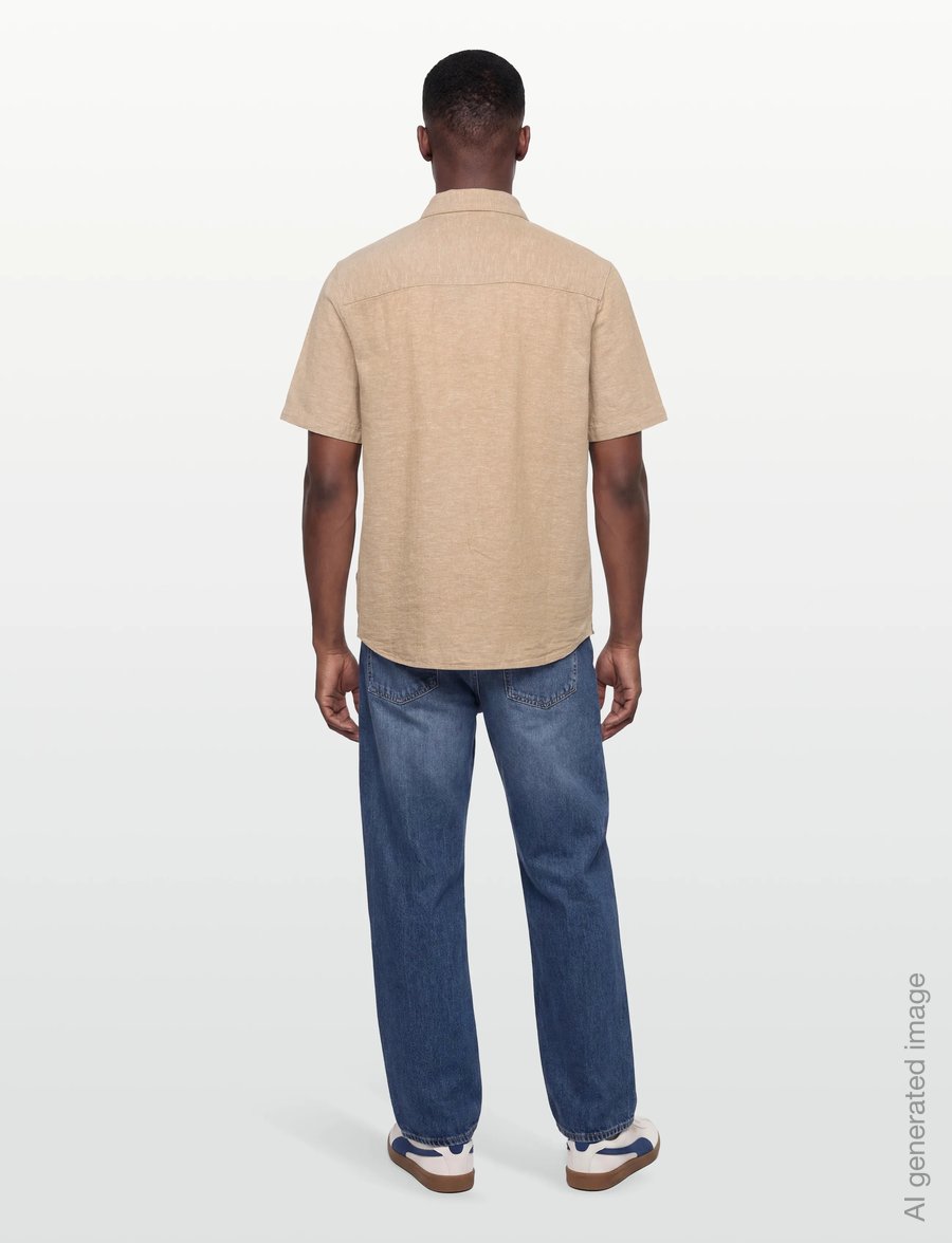 INDICODE - INLeoni ss shirt - hørskjorter - cornstalk - 4