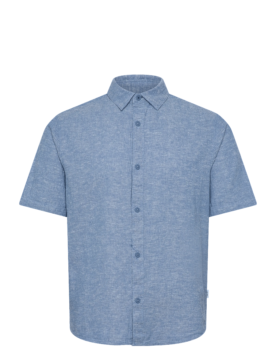 INDICODE - INLeoni ss shirt - linskjorter - parisian blue - 1
