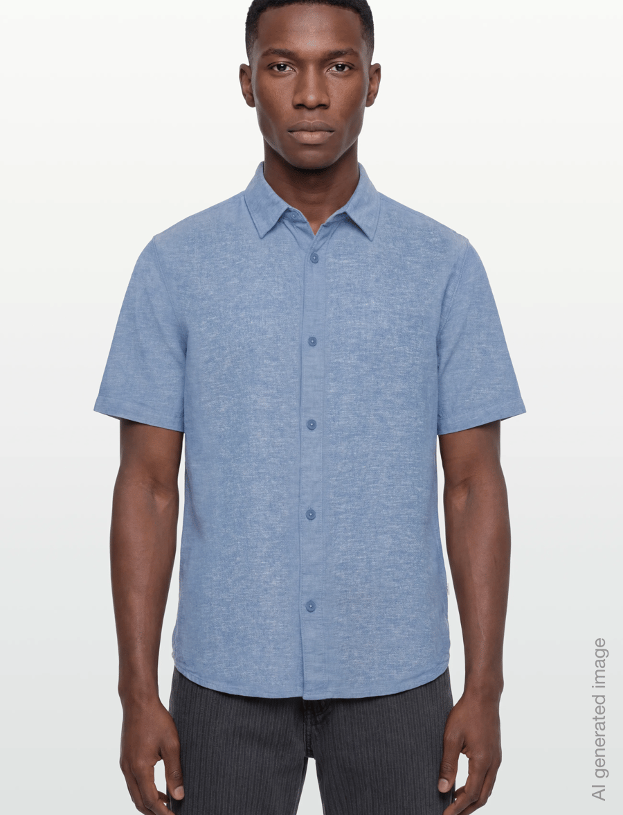 INDICODE - INLeoni ss shirt - linskjorter - parisian blue - 3
