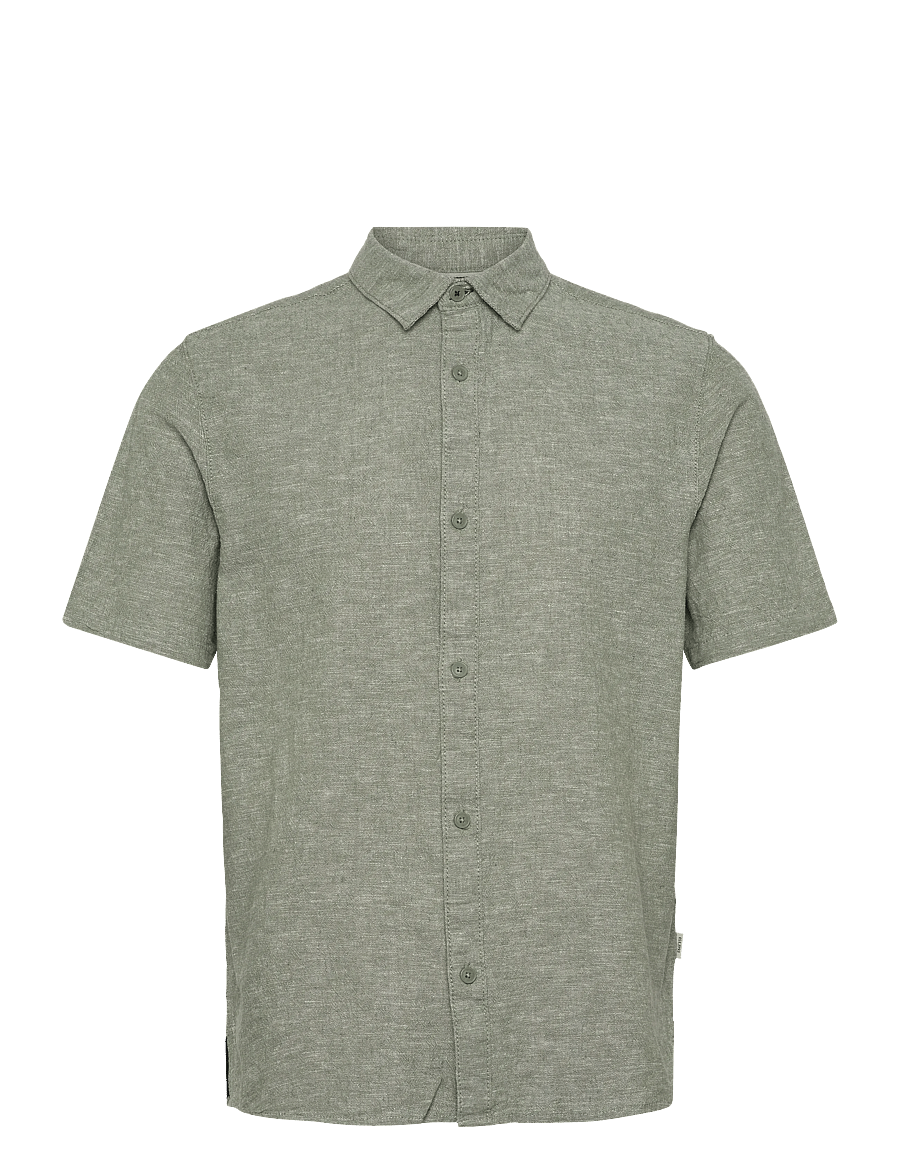 INDICODE - INLeoni ss shirt - hørskjorter - sea spray - 1
